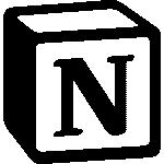 Notion AI logo – black and white cube with bold 'N' representing Notion workspace